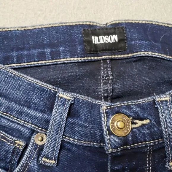 Hudson Krista Crop Super Skinny Released Hem Jeans Sz 24 - Picture 6 of 14